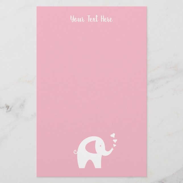 Babyparty-Briefpapierpapier des Mädchens des rosa Briefpapier (Vorderseite)