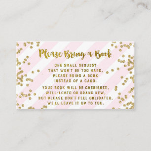 Babyparty-Buch-Antrag-Karten-Rosa-GoldConfetti Begleitkarte