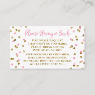 Babyparty-Buch-Antrag-Rosa-GoldConfetti Begleitkarte