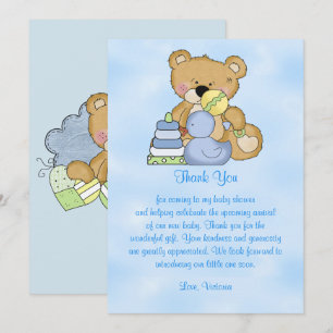 Babyparty danken Ihnen Teddybär Einladung
