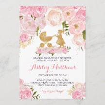 Babyparty der großen Schwester laden ein