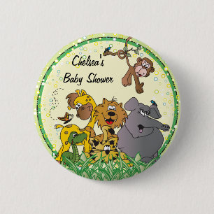 Babyparty der Safari-Dschungel-Baby-Tier-  Button