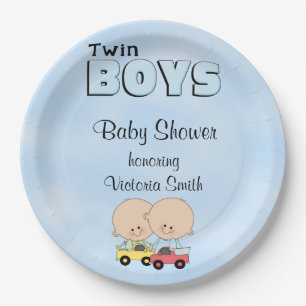 Babyparty-Doppeljungen Pappteller