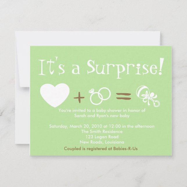 Babyparty Einladung (Vorderseite)