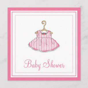 Babyparty-Einladung des kleinen Mädchens rosa Einladung