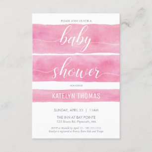 Babyparty-Einladung, Mädchen, Aquarell, Gewohnheit Einladung