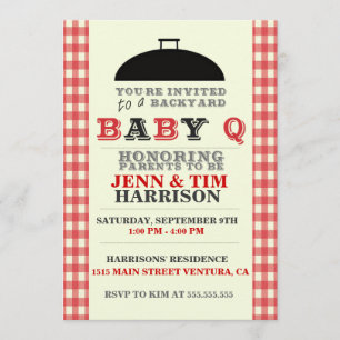 Babyparty-Einladungen des Baby-Q Einladung