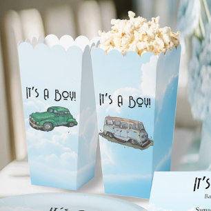 Babyparty für einen Jungen, Van und Limousine Geschenkschachtel