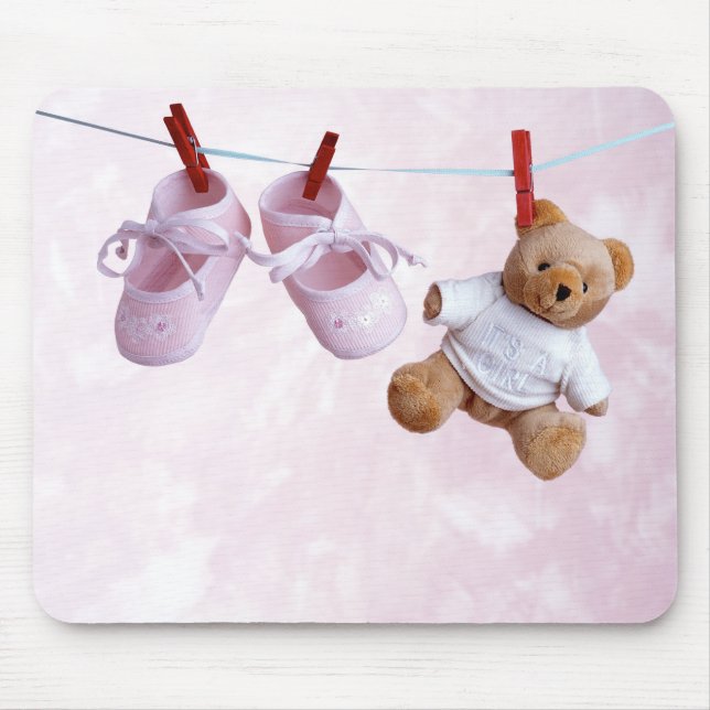 Babyparty für Mädchen Mousepad (Vorne)