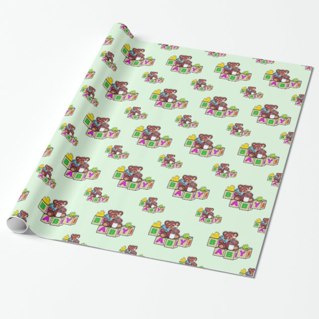 Babyparty Geschenkpapier (Ungerollt)
