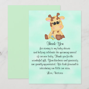 Babyparty-Geschlechts-Person-Giraffe Einladung