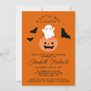 Babyparty   Halloween Lil' Boo Ghost Mitteilungskarte