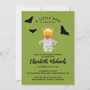Babyparty Halloween Niedliche Mummy Giraffe Mitteilungskarte