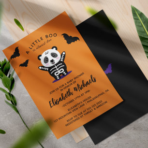 Babyparty   Halloween Niedlicher Mummy-Panda-Bär Mitteilungskarte
