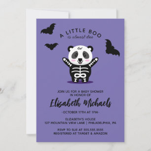 Babyparty   Halloween Niedlicher Mummy-Panda-Bär Mitteilungskarte