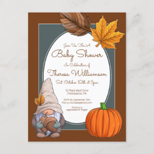 Babyparty Herbst-Herbst Postkarte