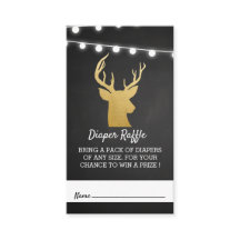 Babyparty | Imitate Gold Foil Antler Diaper Raffel