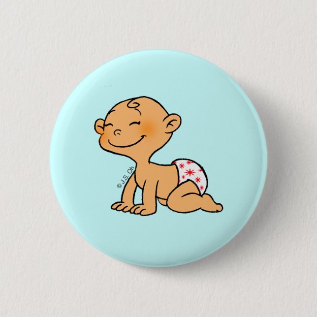 Babyparty (Junge) Button (Vorderseite)