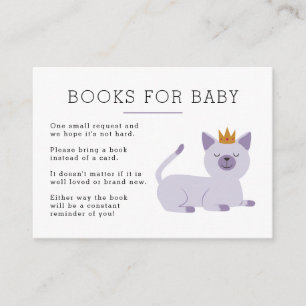 Babyparty Katzen-Prinzessin-Book Request Begleitkarte