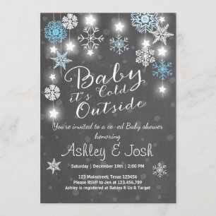 Babyparty laden Baby ein, das es kalter externer Einladung