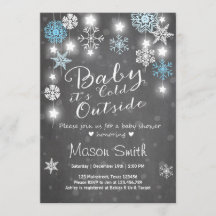 Babyparty laden Baby ein, das es kaltes äußeres