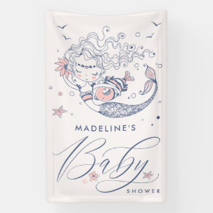 Babyparty Pink Little Girl Meerjungfrau-Banner Banner