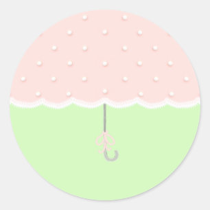 Babyparty-Regenschirm Runder Aufkleber