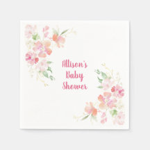 Babyparty | Rosa Koralle Gold Floral