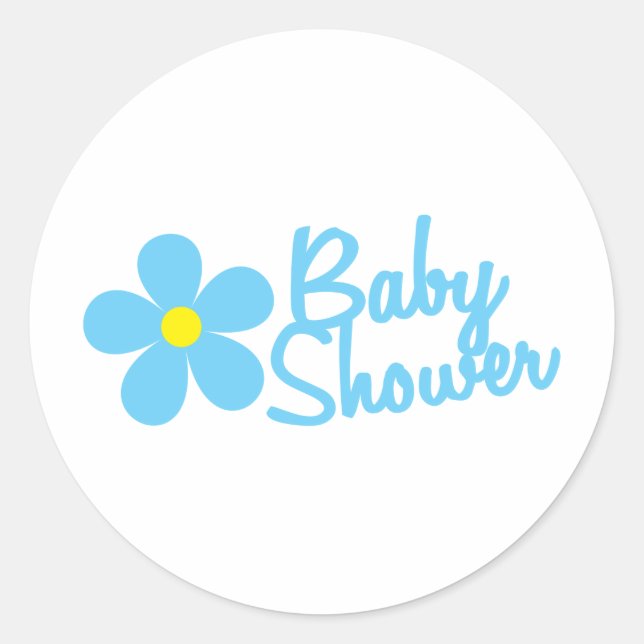 Babyparty Runder Aufkleber (Vorderseite)