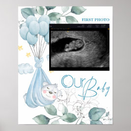 Babyparty. Schlafsäulenbär Poster