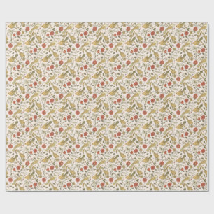 Babyparty   Schmetterlinge und Blüten Poesie Geschenkpapier