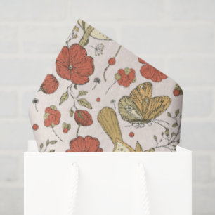 Babyparty Schmetterlinge und Blüten Poesie Seidenpapier