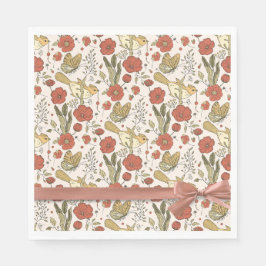 Babyparty | Schmetterlinge und Blüten Poesie Serviette