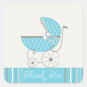 Babyparty-Spaziergänger-Aufkleber Quadratischer Aufkleber