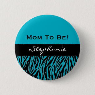 Babypartymoderner Zebra-Druck-kundenspezifische Button