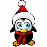 BabyPenguin mit Weihnachtsmannmütze Fotoskulptur Magnet<br><div class="desc">Dieser lustige Magnet,  der einen Baby-Pinguin mit Weihnachtsmann-Hut kennzeichnet,  macht ein großes Weihnachtsgeschenk oder -bevorzugung.</div>