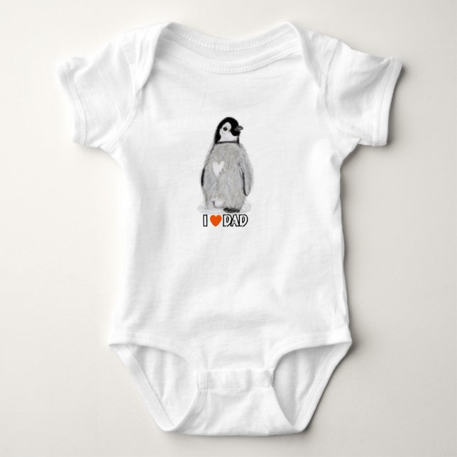 BabyPenguinherz I Liebevatit-shirt Baby Strampler (Vorderseite)