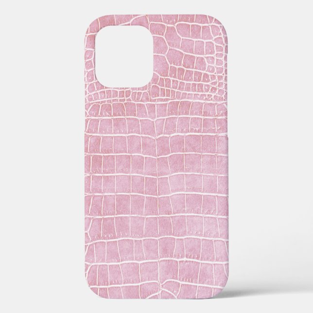 Babypink-Imitate Krokodile-Leder Case-Mate iPhone Hülle (Rückseite)