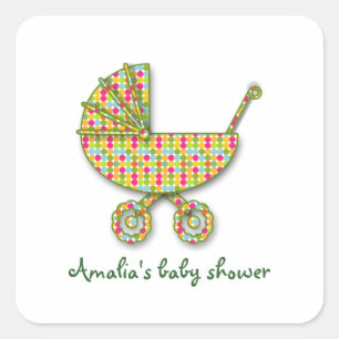 Babypolster Quadratischer Aufkleber