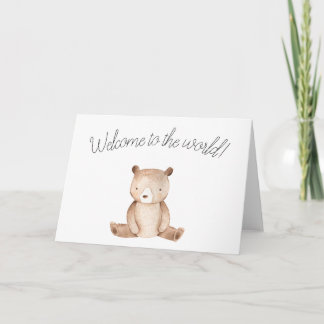 Babypostkarte "Willkommen in der Welt" Karte
