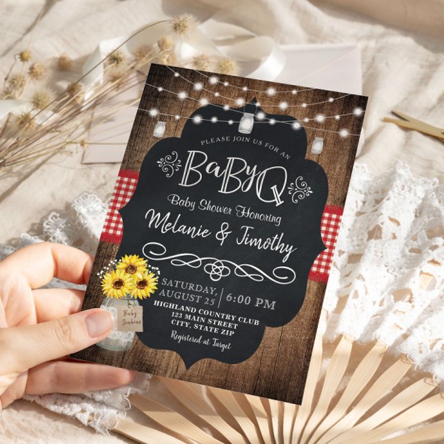 BabyQ Baby GRILLEN Country Baby Shower Einladungen (Von Creator hochgeladen)