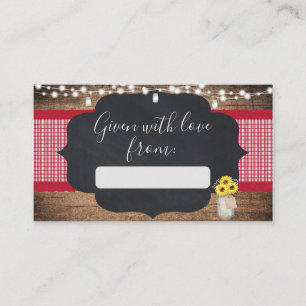 BaBYQ Baby Shower - Geschenktasten  Begleitkarte