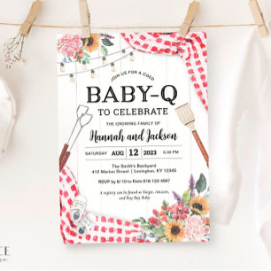 BabyQ Baby Shower GRILLEN Baby Shower Einladung