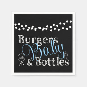 Babyq Burger-Baby-Duschen-blauer PicknickCookout Serviette