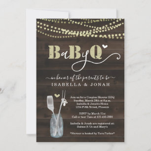 BabyQ Einladung - Paare Baby Q Barbeque