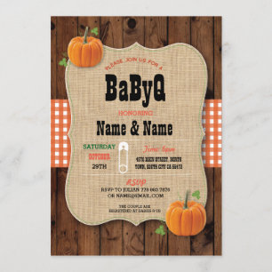 BaByQ Gender Reveal Baby Shower Red Karo Einladung