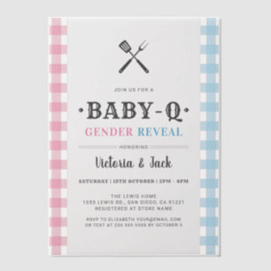 BabyQ Gender Reveal Gingham GRILLEN