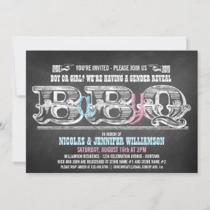 Babyq Genre Révéler Barbeque Invitations