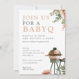 BabyQ Girl Baby Shower GRILLEN Einladung