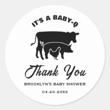 BabyQ GRILLEN Baby Shower Kuh Schweinchen Schwarz-